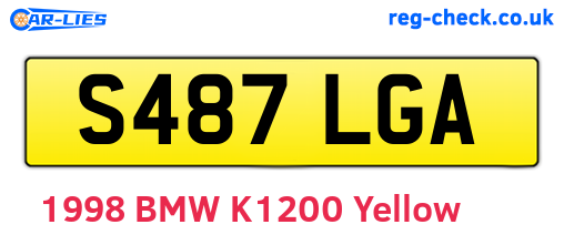 S487LGA are the vehicle registration plates.