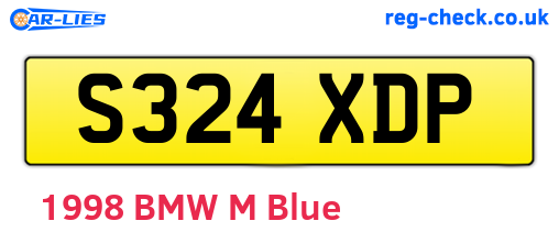 S324XDP are the vehicle registration plates.