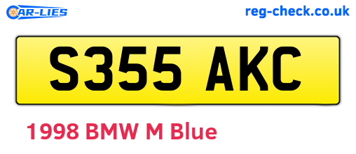S355AKC are the vehicle registration plates.