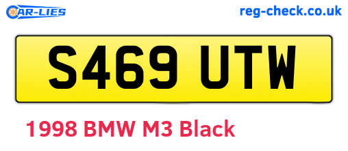 S469UTW are the vehicle registration plates.