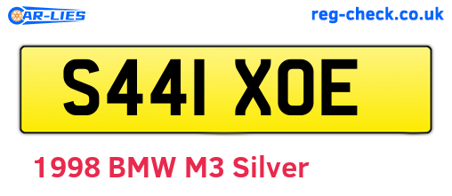 S441XOE are the vehicle registration plates.