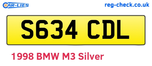 S634CDL are the vehicle registration plates.