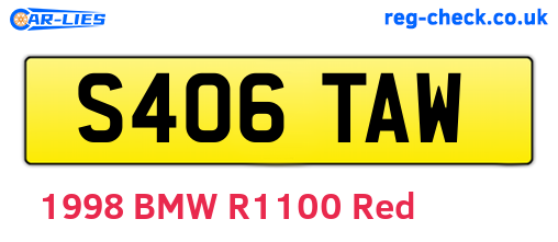S406TAW are the vehicle registration plates.