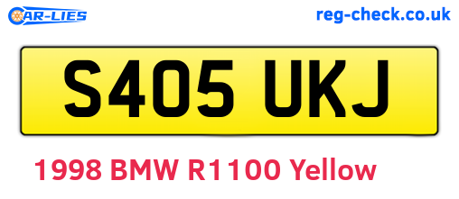 S405UKJ are the vehicle registration plates.