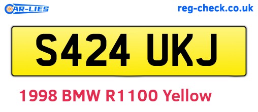 S424UKJ are the vehicle registration plates.
