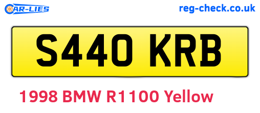 S440KRB are the vehicle registration plates.