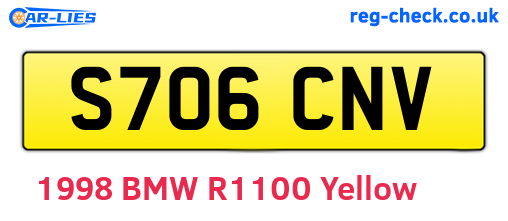 S706CNV are the vehicle registration plates.