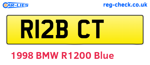 R12BCT are the vehicle registration plates.