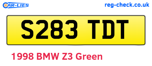 S283TDT are the vehicle registration plates.