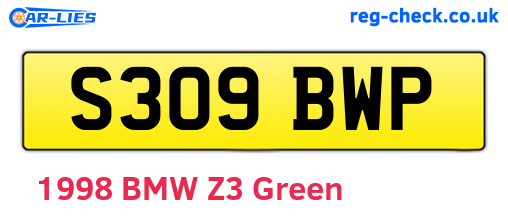 S309BWP are the vehicle registration plates.