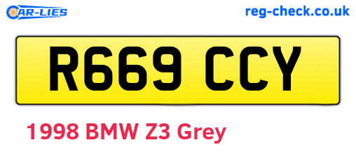 R669CCY are the vehicle registration plates.