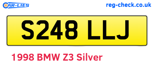 S248LLJ are the vehicle registration plates.