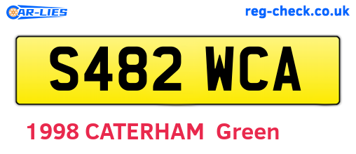 S482WCA are the vehicle registration plates.