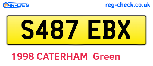 S487EBX are the vehicle registration plates.