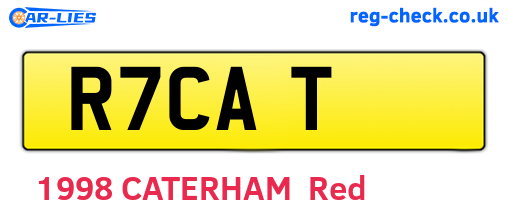 R7CAT are the vehicle registration plates.