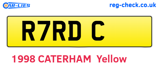 R7RDC are the vehicle registration plates.