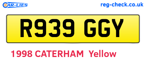 R939GGY are the vehicle registration plates.