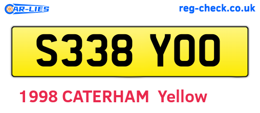 S338YOO are the vehicle registration plates.