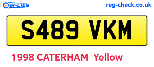 S489VKM are the vehicle registration plates.