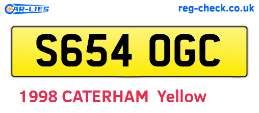 S654OGC are the vehicle registration plates.