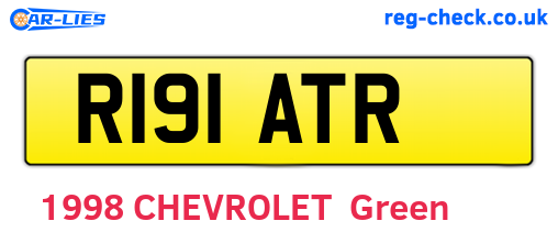 R191ATR are the vehicle registration plates.
