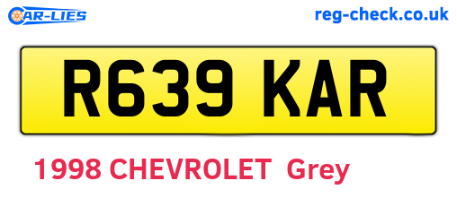 R639KAR are the vehicle registration plates.
