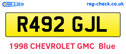 R492GJL are the vehicle registration plates.