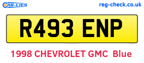 R493ENP are the vehicle registration plates.