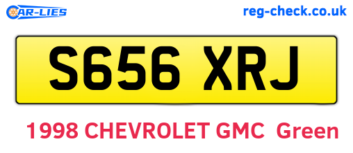 S656XRJ are the vehicle registration plates.