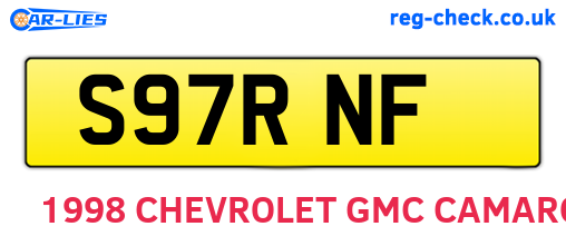 S97RNF are the vehicle registration plates.