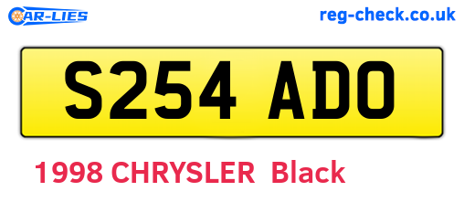 S254ADO are the vehicle registration plates.
