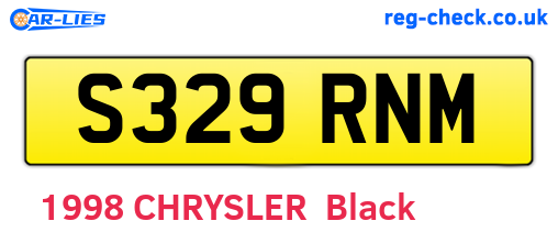 S329RNM are the vehicle registration plates.