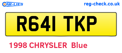 R641TKP are the vehicle registration plates.