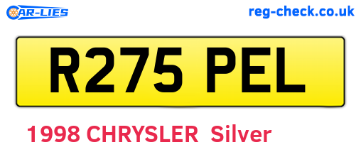 R275PEL are the vehicle registration plates.