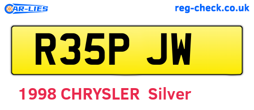 R35PJW are the vehicle registration plates.