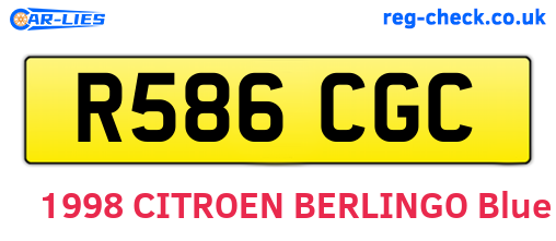 R586CGC are the vehicle registration plates.