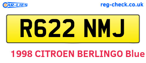 R622NMJ are the vehicle registration plates.
