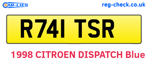 R741TSR are the vehicle registration plates.