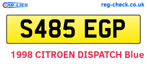 S485EGP are the vehicle registration plates.