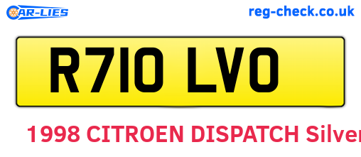 R710LVO are the vehicle registration plates.