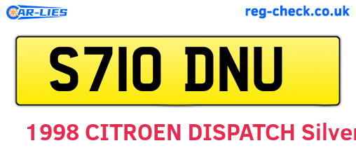 S710DNU are the vehicle registration plates.