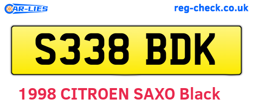 S338BDK are the vehicle registration plates.