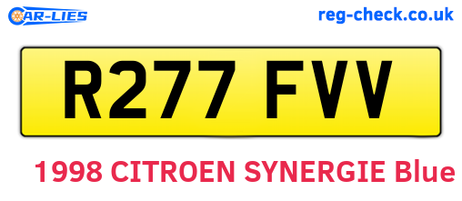 R277FVV are the vehicle registration plates.