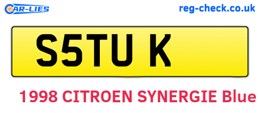 S5TUK are the vehicle registration plates.