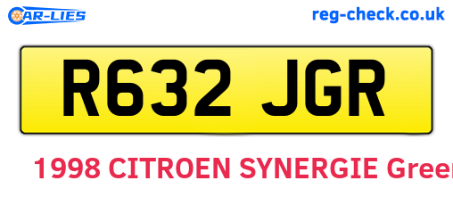 R632JGR are the vehicle registration plates.