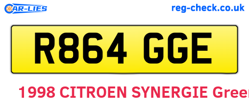 R864GGE are the vehicle registration plates.
