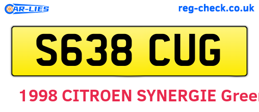 S638CUG are the vehicle registration plates.