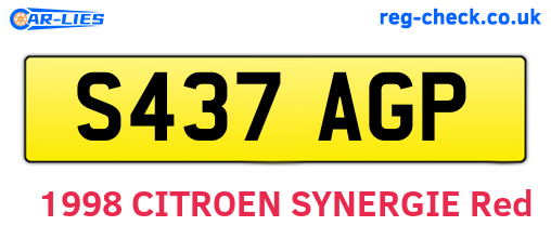 S437AGP are the vehicle registration plates.