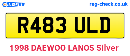 R483ULD are the vehicle registration plates.