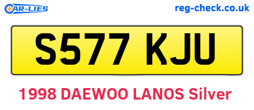 S577KJU are the vehicle registration plates.